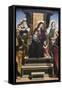Madonna and Child Enthroned with Saints, Altarpiece-Raphael-Framed Stretched Canvas