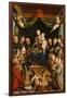 Madonna and Child Enthroned with Saints and Donors, 1552-Bernardino Lanino-Framed Giclee Print