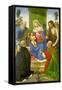 Madonna and Child Enthroned with Saints Peter-Piero di Cosimo-Framed Stretched Canvas