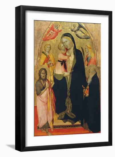 Madonna and Child Enthroned with Saints-Agnolo Gaddi-Framed Giclee Print