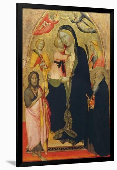 Madonna and Child Enthroned with Saints-Agnolo Gaddi-Framed Giclee Print