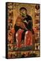 Madonna and Child Enthroned (With Seventeen Scenes from the Life of the Virgi), 13th Century-null-Framed Stretched Canvas