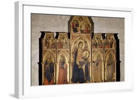 Madonna and Child Enthroned with St James, St Luke the Evangelist, St Peter and John Baptist, 1350-Taddeo Gaddi-Framed Giclee Print