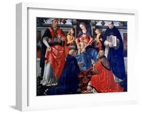 Madonna and Child Enthroned with the Saints, 1483-Domenico Ghirlandaio-Framed Giclee Print