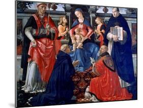 Madonna and Child Enthroned with the Saints, 1483-Domenico Ghirlandaio-Mounted Giclee Print