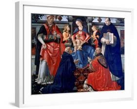 Madonna and Child Enthroned with the Saints, 1483-Domenico Ghirlandaio-Framed Giclee Print