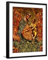 Madonna and Child Enthroned with Two Angels-Paolo Veneziano-Framed Giclee Print