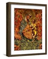 Madonna and Child Enthroned with Two Angels-Paolo Veneziano-Framed Giclee Print