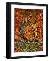 Madonna and Child Enthroned with Two Angels-Paolo Veneziano-Framed Giclee Print