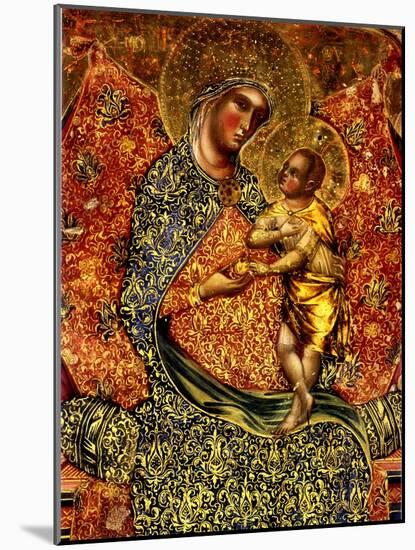 Madonna and Child Enthroned with Two Angels-Paolo Veneziano-Mounted Giclee Print