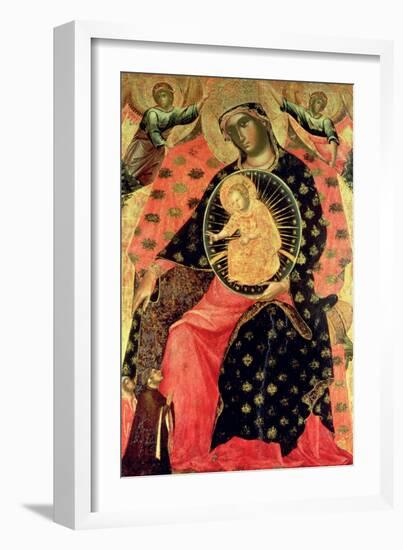 Madonna and Child Enthroned with Two Devout People-Paolo Veneziano-Framed Giclee Print