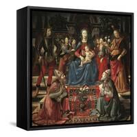 Madonna and Child Enthroned-Domenico Ghirlandaio-Framed Stretched Canvas