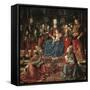 Madonna and Child Enthroned-Domenico Ghirlandaio-Framed Stretched Canvas