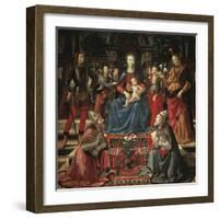 Madonna and Child Enthroned-Domenico Ghirlandaio-Framed Giclee Print