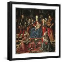 Madonna and Child Enthroned-Domenico Ghirlandaio-Framed Giclee Print