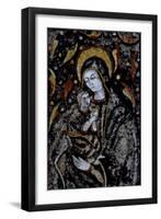 Madonna and Child, Feather Mosaic, Mexico-null-Framed Giclee Print