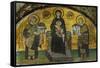 Madonna and Child, Flanked by Emperor Justinian (527-565), Left; and Constantine I (280-337)-null-Framed Stretched Canvas