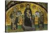Madonna and Child, Flanked by Emperor Justinian (527-565), Left; and Constantine I (280-337)-null-Stretched Canvas