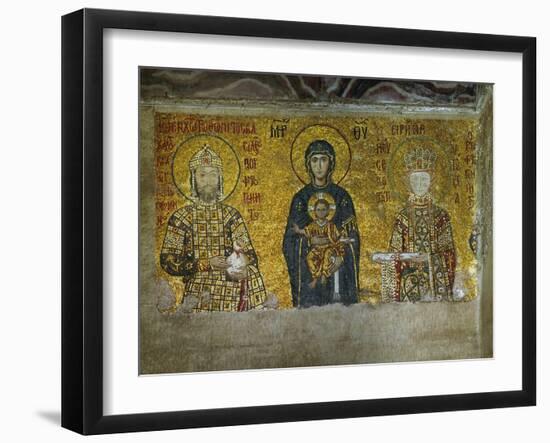 Madonna and Child, Flanked by Empress Irene and Emperor John II Komnenos (1118-1134)-null-Framed Giclee Print