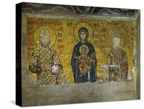 Madonna and Child, Flanked by Empress Irene and Emperor John II Komnenos (1118-1134)-null-Stretched Canvas