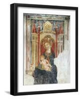 Madonna and Child, Fresco, Church of Santa Maria La Veterana, Bitetto-null-Framed Giclee Print