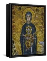 Madonna and Child, from the Votive Mosaic in the South Gallery, Byzantine, 12th Century-null-Framed Stretched Canvas