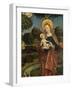 Madonna and Child in a Landscape, 1470 (Tempera on Panel)-German School-Framed Giclee Print