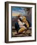 Madonna and Child in a Landscape, 1621-1624-Orazio Gentileschi-Framed Giclee Print