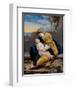 Madonna and Child in a Landscape, 1621-1624-Orazio Gentileschi-Framed Giclee Print