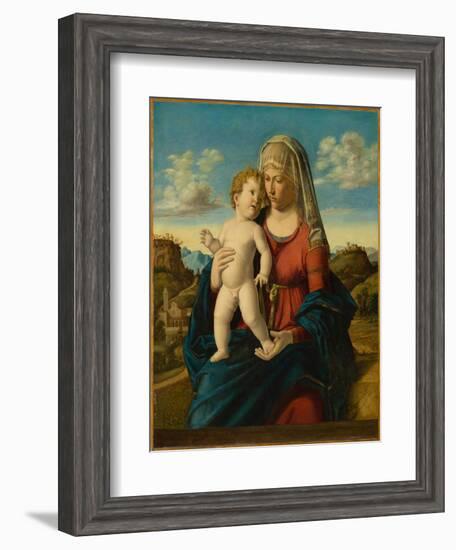 Madonna and Child in a Landscape, c.1496-1499-Giovanni Battista Cima Da Conegliano-Framed Giclee Print