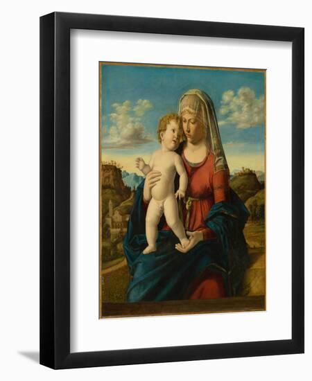 Madonna and Child in a Landscape, c.1496-1499-Giovanni Battista Cima Da Conegliano-Framed Giclee Print