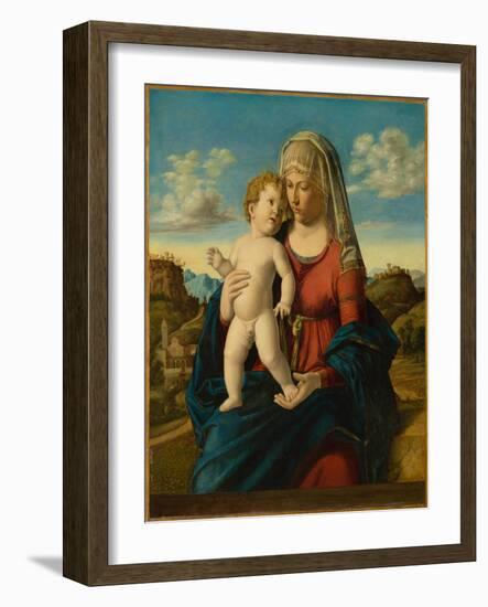 Madonna and Child in a Landscape, c.1496-1499-Giovanni Battista Cima Da Conegliano-Framed Giclee Print