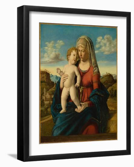 Madonna and Child in a Landscape, c.1496-1499-Giovanni Battista Cima Da Conegliano-Framed Giclee Print