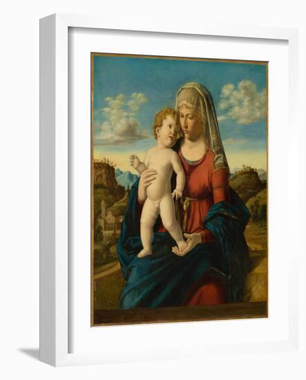 Madonna and Child in a Landscape, c.1496-1499-Giovanni Battista Cima Da Conegliano-Framed Giclee Print