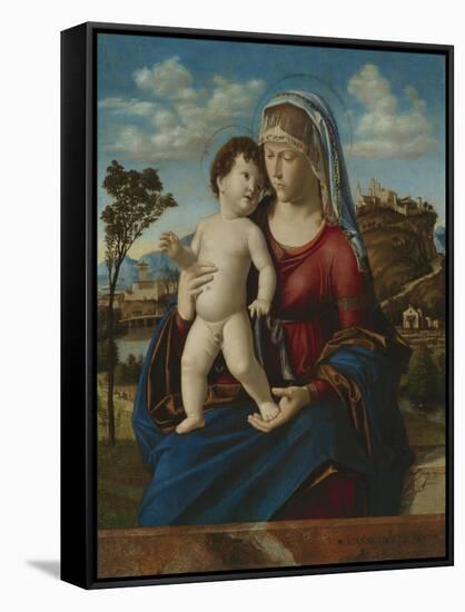 Madonna and Child in a Landscape, c.1496-99-Giovanni Battista Cima Da Conegliano-Framed Stretched Canvas