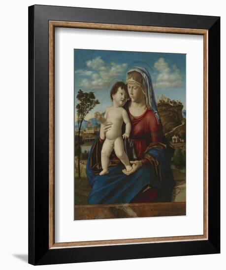 Madonna and Child in a Landscape, c.1496-99-Giovanni Battista Cima Da Conegliano-Framed Giclee Print