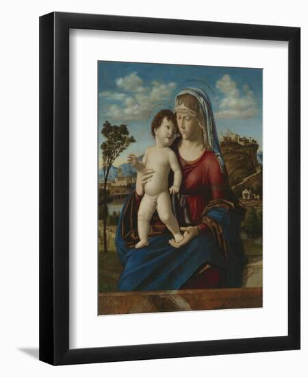 Madonna and Child in a Landscape, c.1496-99-Giovanni Battista Cima Da Conegliano-Framed Giclee Print