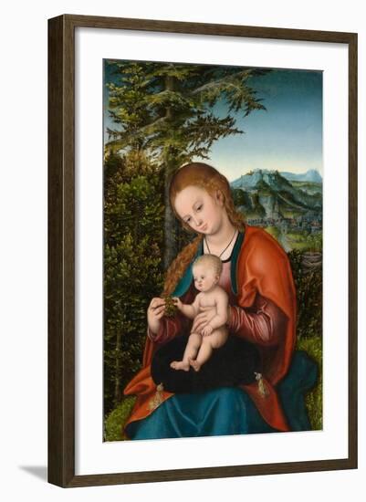 Madonna and Child in a Landscape, c.1518-Lucas, The Elder Cranach-Framed Giclee Print