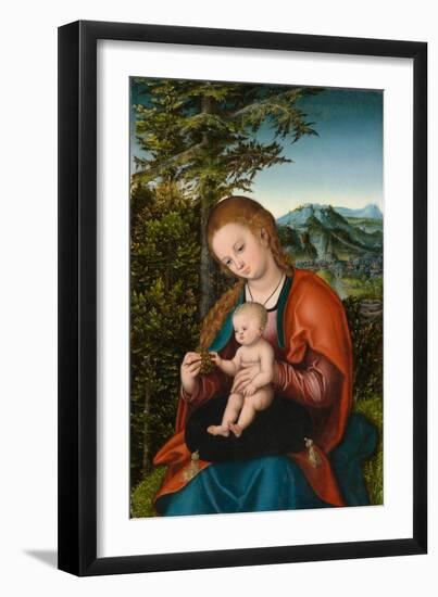 Madonna and Child in a Landscape, c.1518-Lucas, The Elder Cranach-Framed Premium Giclee Print