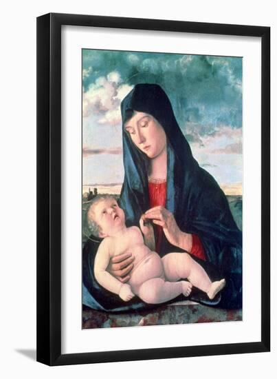 Madonna and Child in a Landscape, C1480-1485-Giovanni Bellini-Framed Giclee Print