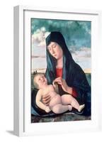 Madonna and Child in a Landscape, C1480-1485-Giovanni Bellini-Framed Giclee Print