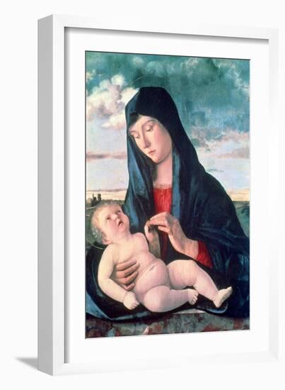 Madonna and Child in a Landscape, C1480-1485-Giovanni Bellini-Framed Giclee Print