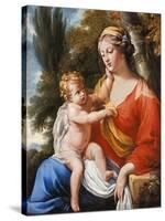 Madonna and Child in a Landscape-Charles Poerson-Stretched Canvas