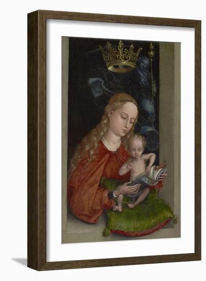 Madonna and Child in a Window-Martin Schongauer-Framed Art Print