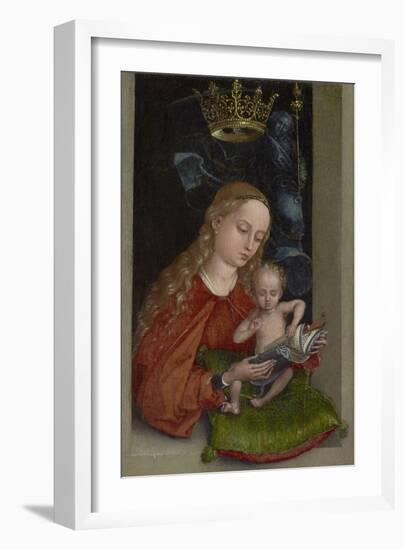 Madonna and Child in a Window-Martin Schongauer-Framed Art Print