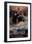 Madonna and Child in Glory with the Saints Anthony of Padua and Francis, 1530 (Oil on Canvas)-Benvenuto Tisi Da Garofalo-Framed Giclee Print