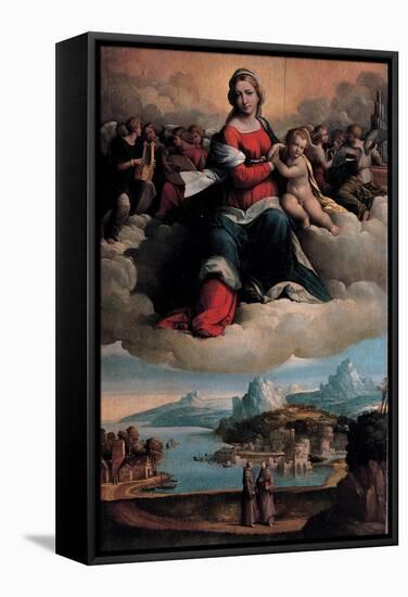 Madonna and Child in Glory with the Saints Anthony of Padua and Francis, 1530-Benvenuto Tisi Da Garofalo-Framed Stretched Canvas