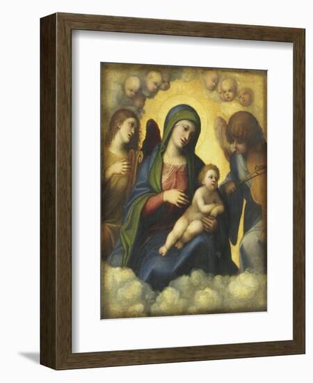 Madonna and Child in Glory-Correggio-Framed Giclee Print