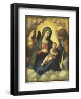 Madonna and Child in Glory-Correggio-Framed Giclee Print