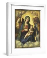 Madonna and Child in Glory-Correggio-Framed Giclee Print